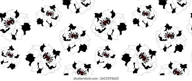Seamless flower pattern. Abstract floral pattern.