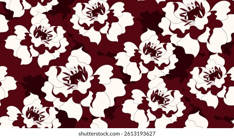 Seamless flower pattern. Abstract floral pattern.