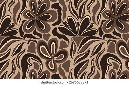 Seamless flower pattern. Abstract pattern. Textile print pattern