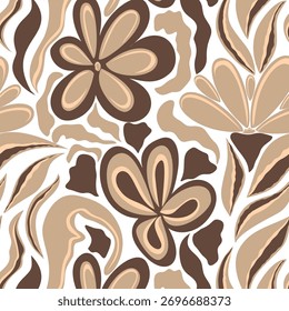 Seamless flower pattern. Abstract pattern. Textile print pattern