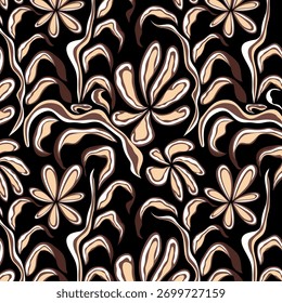 Padrão de flor sem costura. Padrão abstrato. Padrão de impressão de têxteis