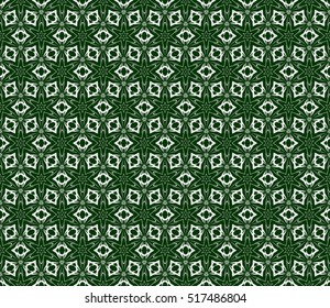 seamless flower pattern. abstract vector illustration. silver on green. for design invitation, background, wallpaper
