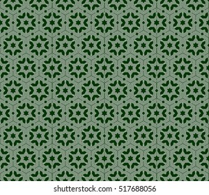 seamless flower pattern. abstract vector illustration. silver on green. for design invitation, background, wallpaper