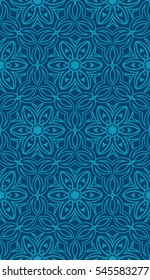 seamless flower pattern. abstract vector illustration. blue color. for design invitation, background, wallpaper