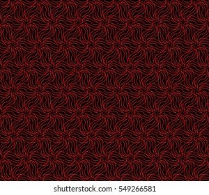 seamless flower pattern. abstract vector illustration. black on red. for design invitation, background, wallpaper