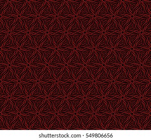 seamless flower pattern. abstract vector illustration. black on red. for design invitation, background, wallpaper