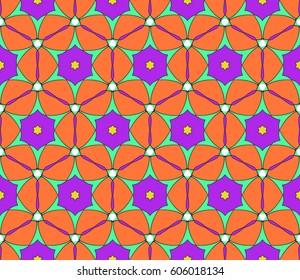 seamless flower pattern. abstract vector illustration. multi color. for design invitation, background, wallpaper