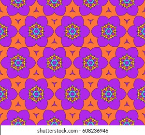 seamless flower pattern. abstract vector illustration. multi color. for design invitation, background, wallpaper