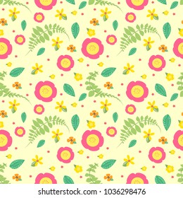 Seamless flower pattern background