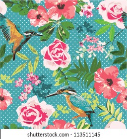 seamless flower pattern background