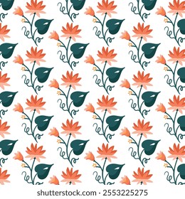 seamless flower pattern, pattern, background, flower, flower background