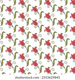 seamless flower pattern, pattern, background, flower, flower background