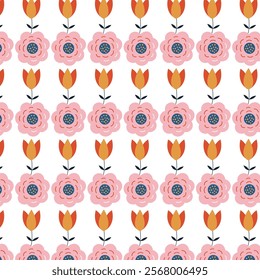 seamless flower pattern, pattern, background, flower, flower background