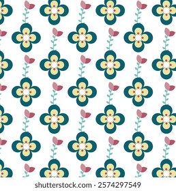 seamless flower pattern, pattern, background, flower, flower background