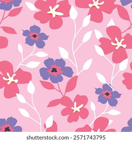 Seamless flower pattern background floral