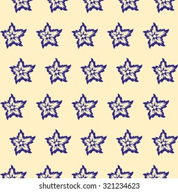 Seamless flower pattern or background. Floral texture. Colorful vector illustration.
