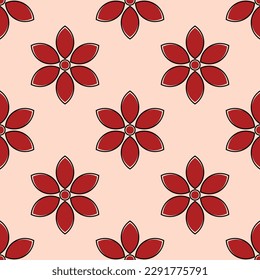seamless flower pattern background simple flower design