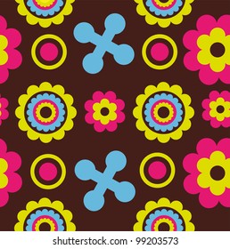 seamless flower pattern background. vector illustration