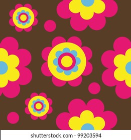 seamless flower pattern background. vector illustration