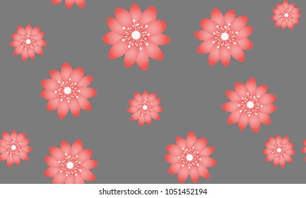 Seamless Flower Pattern. Beautiful Spring Background in Hipster Style. Vector Snowdrops or Daisies. Seamless Flowers for Tile, Textile, Fabric, Wallpaper, Card, Invitation, Paper, Wrapping, Textile.