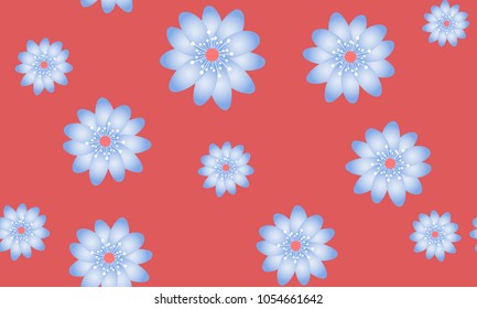 Seamless Flower Pattern. Beautiful Spring Background in Vintage Style. Vector Snowdrops or Daisies. Seamless Flowers for Tile, Textile, Fabric, Wallpaper, Card, Invitation, Paper, Wrapping, Textile.