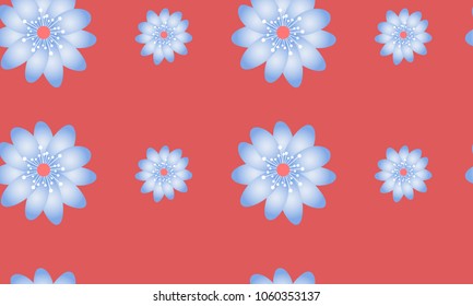 Seamless Flower Pattern. Beautiful Spring Background in Vintage Style. Vector Snowdrops or Daisies. Seamless Flowers for Tile, Textile, Fabric, Wallpaper, Card, Invitation, Paper, Wrapping, Textile.