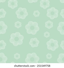 Seamless flower pattern by dots. Seamless vector illustration.