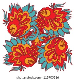 Seamless flower pattern. Can be used for wallpaper, pattern fills, web page background, surface textures, textile.