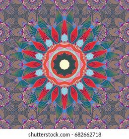 Seamless flower pattern can be used for wallpaper, website background, wrapping paper, invitation, flyer, banner or website. Hand drawn Vector illustration. Of doodle elements.