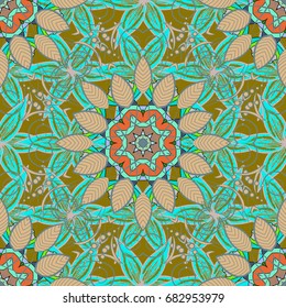 Seamless flower pattern can be used for wallpaper, website background, wrapping paper, invitation, flyer, banner or website. Hand drawn Vector illustration. Of doodle elements.
