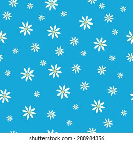 Seamless flower pattern chamomile. Modern stylish texture. Repeating geometric shapes. Contemporary graphic design.