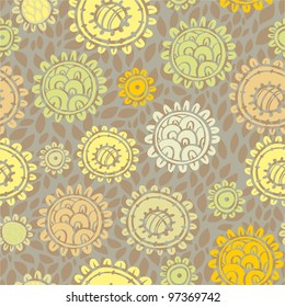 Seamless flower pattern Colorful flowers seamless pattern Elegant seamless pattern with flowers