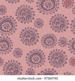 Seamless flower pattern Colorful flowers seamless pattern Elegant seamless pattern with flowers
