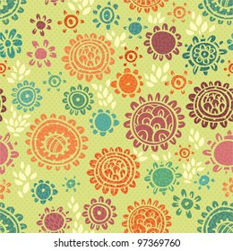 Seamless flower pattern Colorful flowers seamless pattern Elegant seamless pattern with flowers