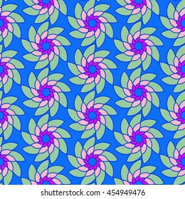 Seamless flower pattern. Colorful illustration, vector. Floral decoration. Stylish pattern. Can be used in textiles, as a wrapping paper. Modern creative floral ornament. Abstract seamless pattern.
