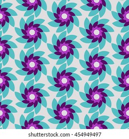 Seamless flower pattern. Colorful illustration, vector. Floral decoration. Stylish pattern. Can be used in textiles, as a wrapping paper. Modern creative floral ornament. Abstract seamless pattern.