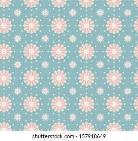 Seamless Flower Pattern Colorful Set Vector