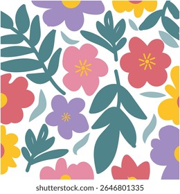 Padrão de flor sem costura, fundo floral bonito para impressões de tecido.