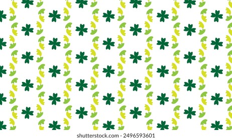 Seamless flower pattern design.  nature look four leaf floral pattern.