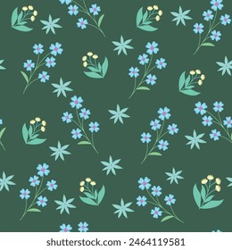 Seamless flower pattern design vector. Floral print for fabric.