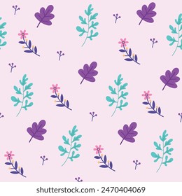 Seamless flower pattern design vector. Floral print for fabric