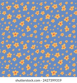Seamless flower pattern element vector shape doodle floral abstract texture and fabric background illustration