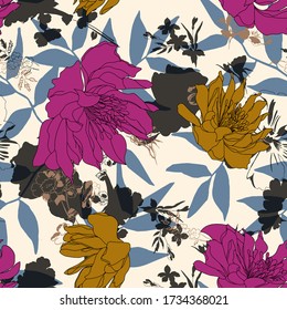 seamless flower pattern, floral print