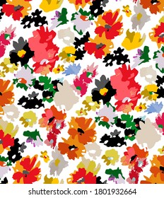 seamless flower pattern, floral print.