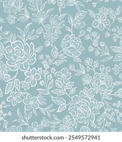 Seamless flower pattern Floral pattern vector flower rose flower repeat boho floral print