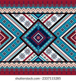 Seamless flower pattern geometric pattern. Background texture in geometric ornamental style. Embroidery for fashion textile and fabric,carpet,wallpaper,clothing,wrapping,batik,fabric,silk.