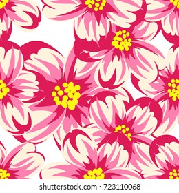 seamless flower pattern for greeting card