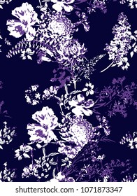Seamless flower pattern illustration