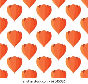 Seamless Flower Pattern Isolated on White