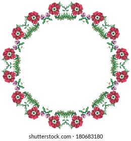 Seamless flower pattern for knitting and embroidery (pattern rose). Pixel art.